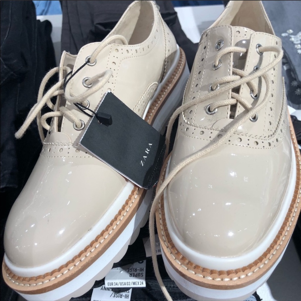 COPY - NWT Zara nude platform loafers 39 in Women